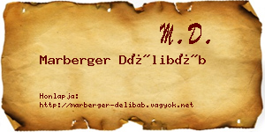 Marberger Délibáb névjegykártya